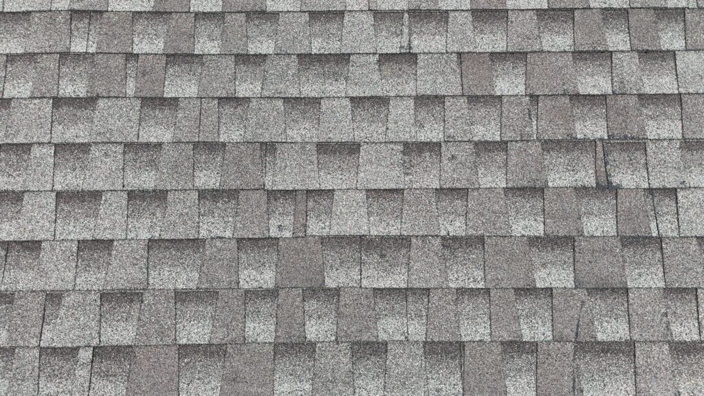Hail Damage to shingle roof from April 18th hail storm in Ranch at Brushy Creek neighborhood
