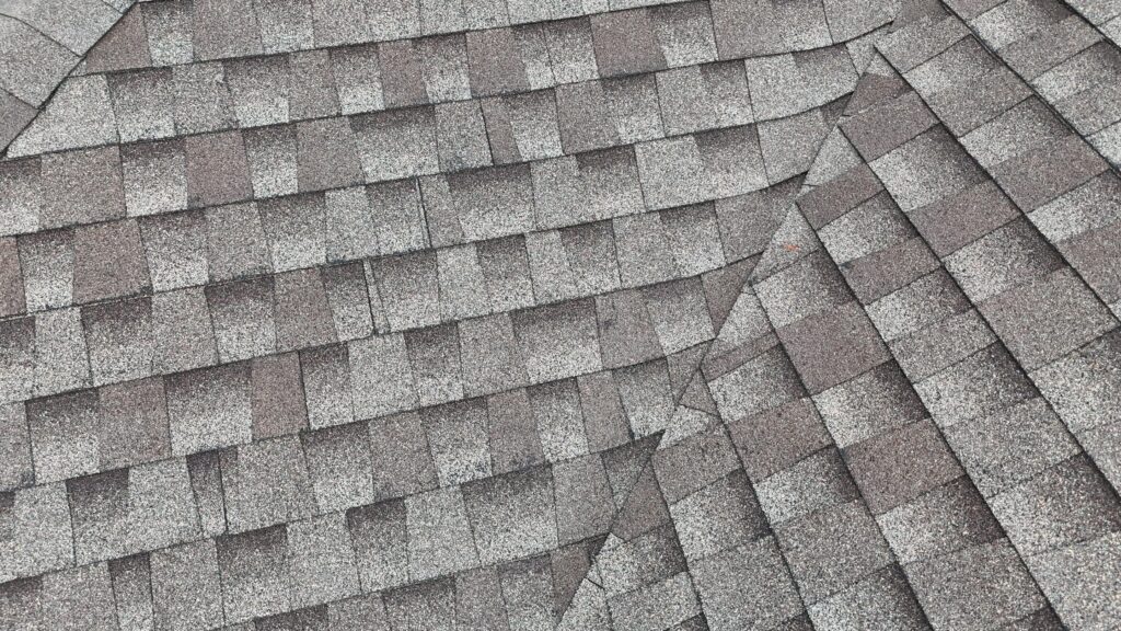 Hail Damage to shingle roof from April 18th hail storm in Ranch at Brushy Creek neighborhood