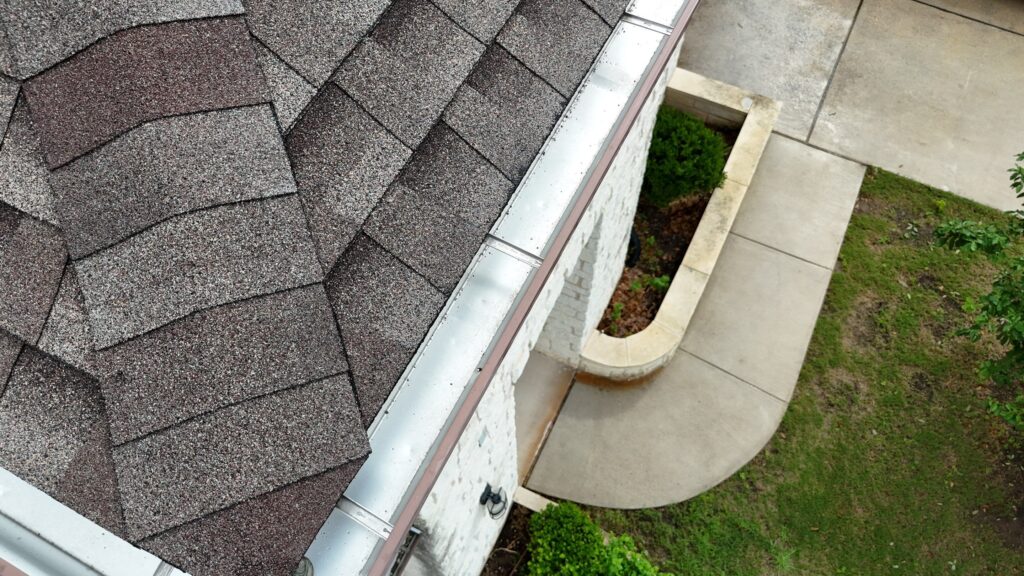Hail Damage to gutters in the Ranch at Brushy Creek neighborhood (Storm Date: April 18, 2026) Inspected by McCannical Roofing & Exteriors